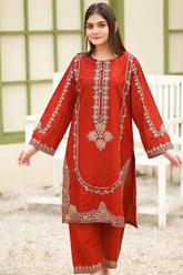 URGE -2PC DHANAK EMBROIDERED SHIRT & EMBROIDERED TROUSER